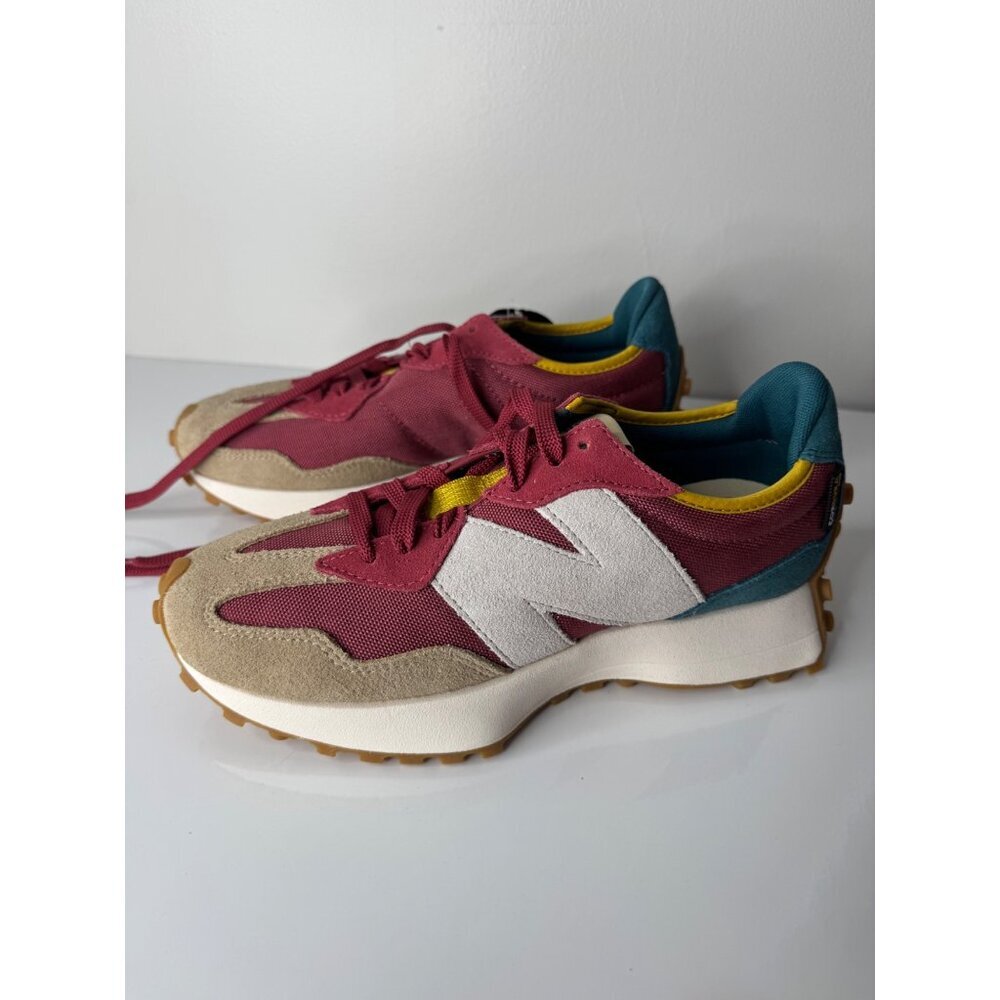 NEW New Balance Lifestyle Mens Shoes Size EU 40 US 7 Burgundy Teal Mustard Tan - Picture 3 of 6